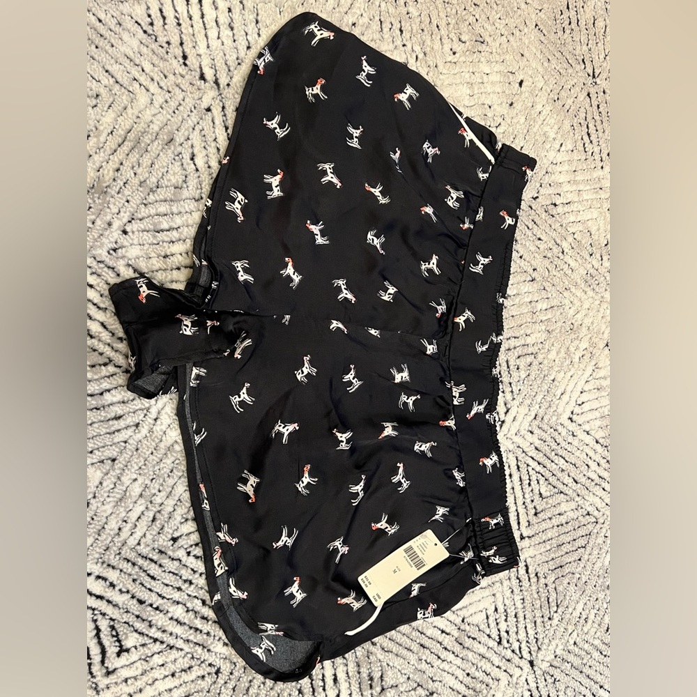 Anthropology The LyreBird Silky Pajama Shorts, 
Dog Print - Picture 9 of 11